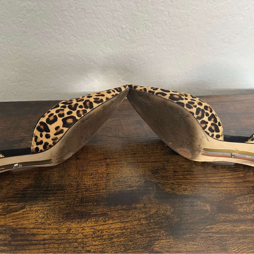 Sam Edelman Jaina Leopard Print Heels 8.5 - Picture 4 of 8